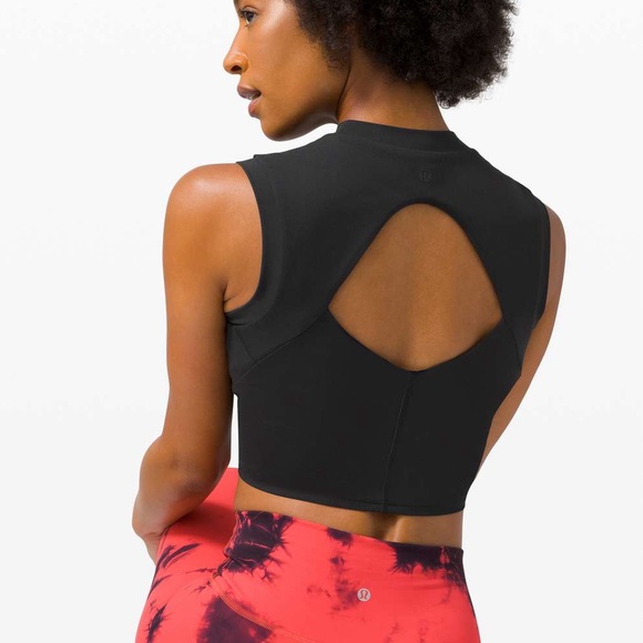 lululemon athletica Tops - Lululemon Sweat Intention Tank Black Size 6 Nulu